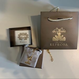NWT Reprosa 24k plated frog necklace